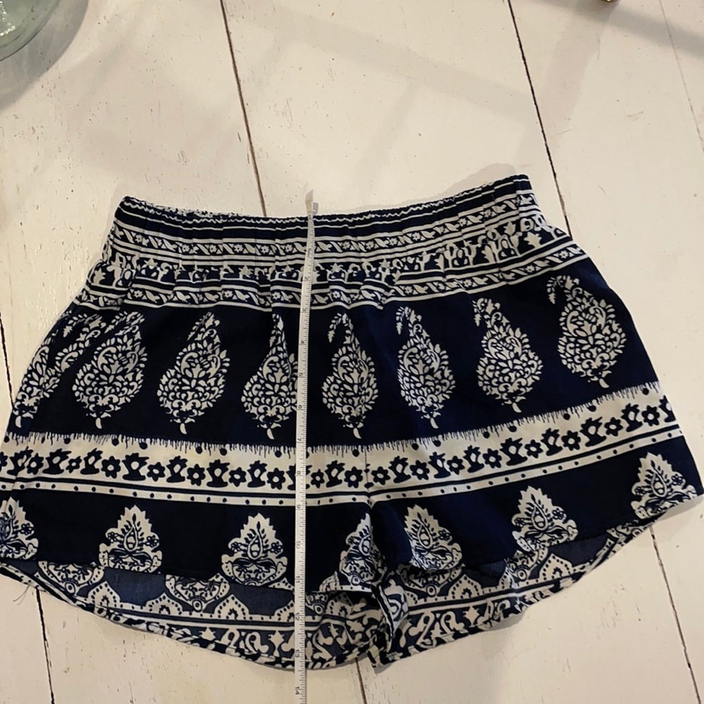 Blue patterned shorts